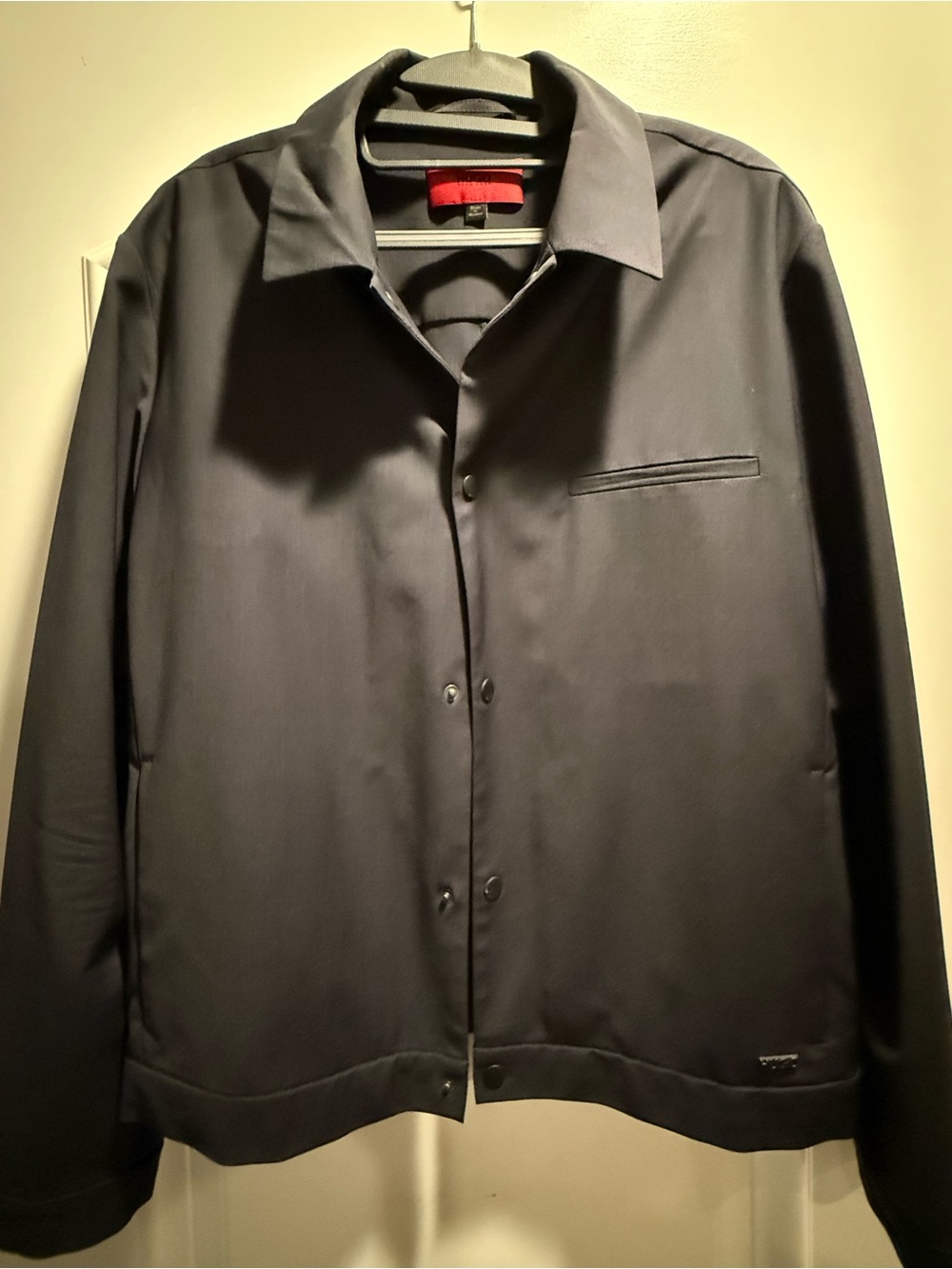 Hugo Boss Men's Black Casual Button-Front Jacket